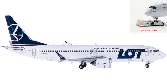 1:400 Phoenix PH11488 LOT Boeing 737 MAX 8 SP-LVA+Free Tractor