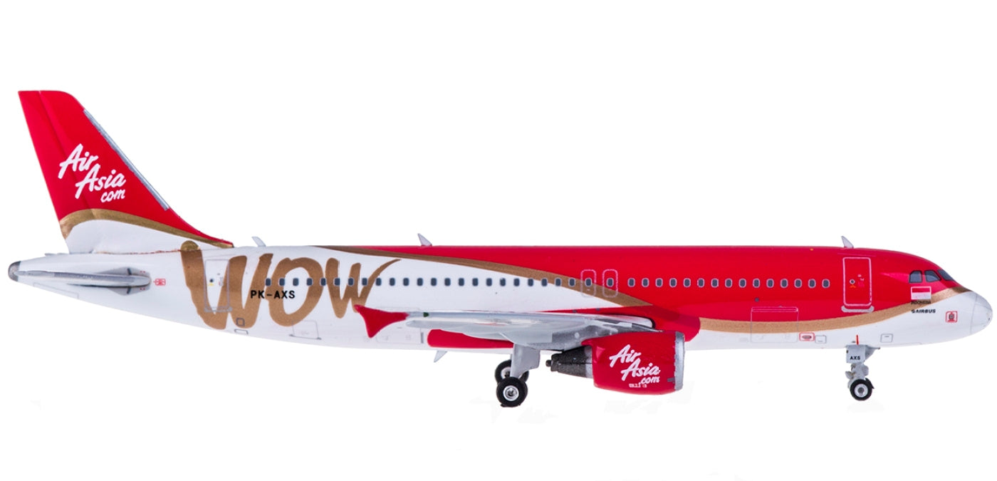(Rare)1:400 Phoenix PH11386 AirAsia Airbus A320 PK-AXS+Free Tractor