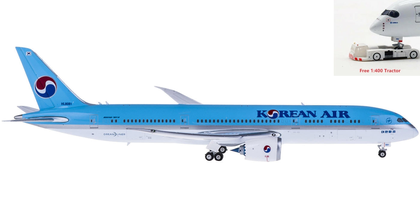 1:400 Phoenix PH04126 Korean Air Boeing 787-9 HL8081+Free Tractor