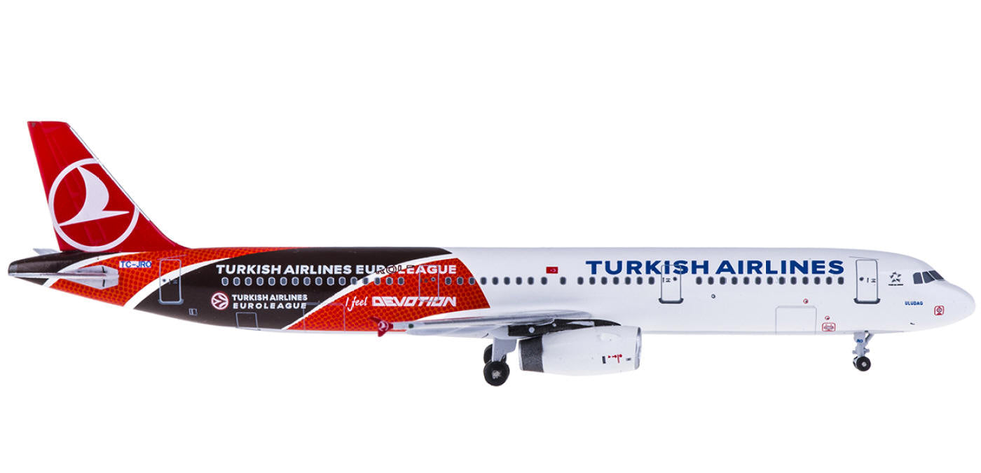 (Rare)1:400 AeroClassics ACTCJRO Turkish Airlines Airbus A321 TC-JRO +Free Tractor