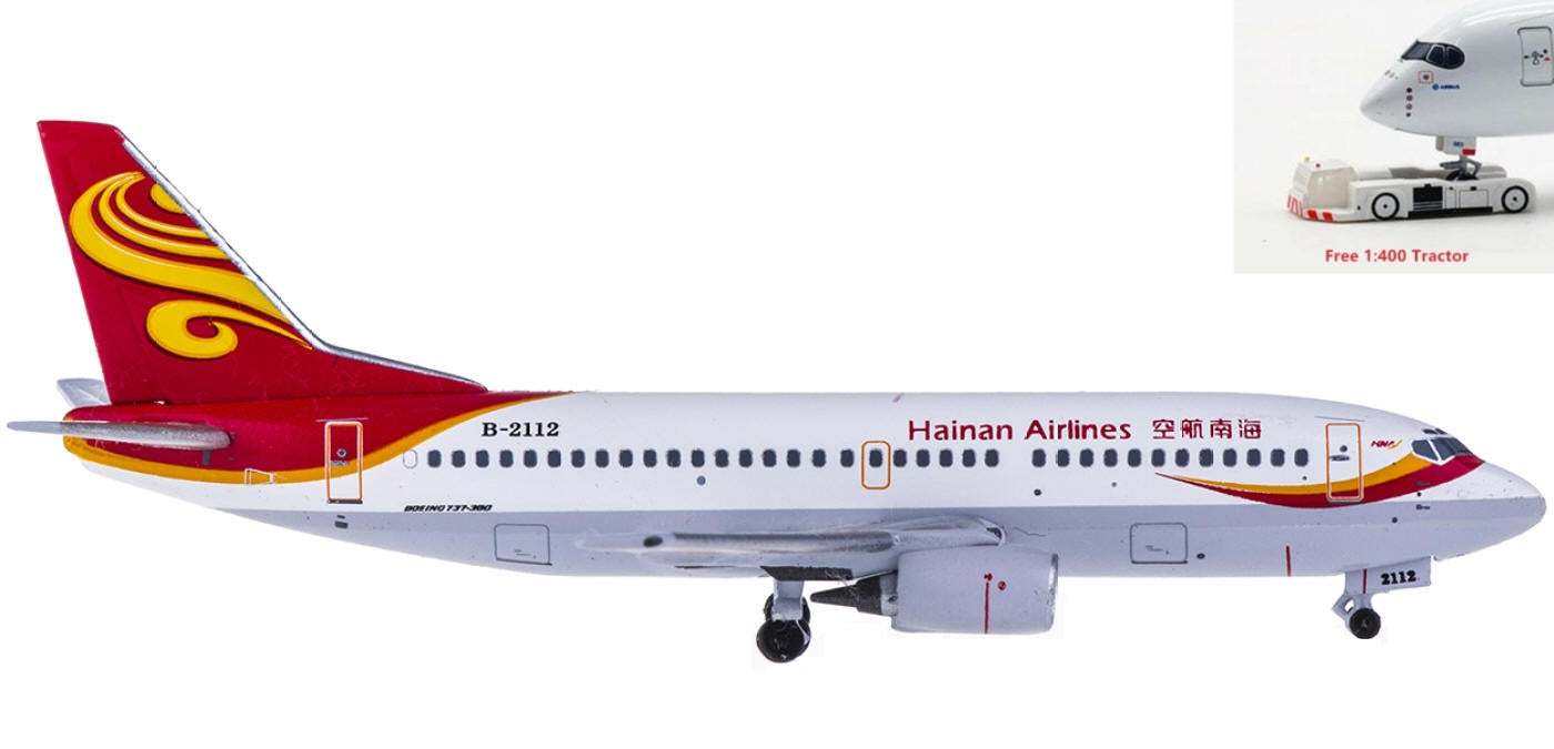 (Rare)1:400 AeroClassics AC4B2112 Hainan Airlines Boeing 737-300 B-2112+Free Tractor
