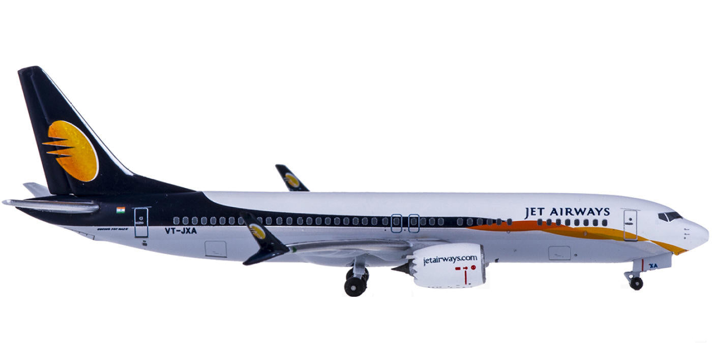 (Rare)1:400 AeroClassics AC419391 Jet Airways Boeing 737 MAX 8 VT-JXA+Free Tractor