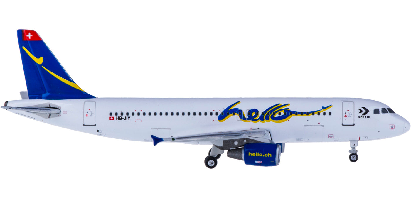 (Rare)1:400 Phoenix PH10676 Hello Airbus A320 HB-JIY+Free Tractor
