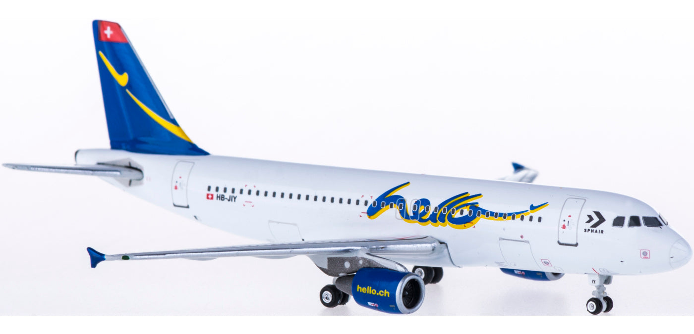 (Rare)1:400 Phoenix PH10676 Hello Airbus A320 HB-JIY+Free Tractor