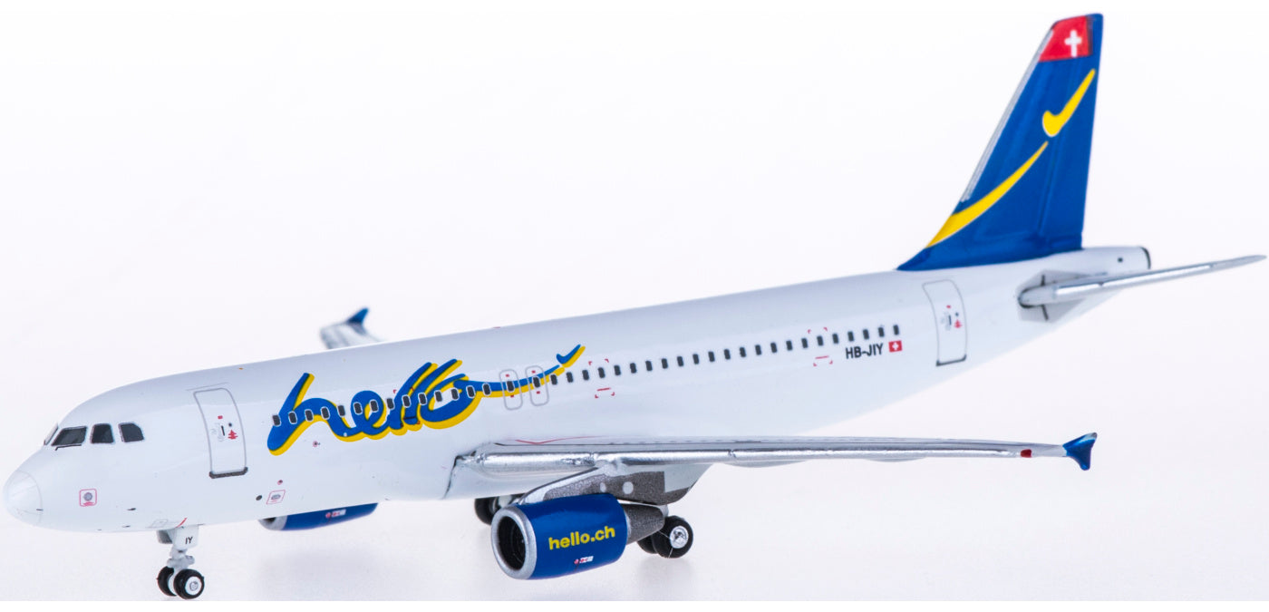 (Rare)1:400 Phoenix PH10676 Hello Airbus A320 HB-JIY+Free Tractor