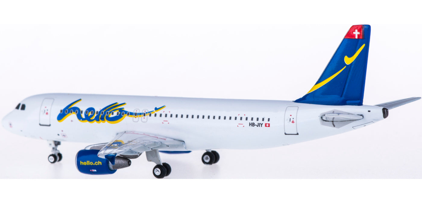 (Rare)1:400 Phoenix PH10676 Hello Airbus A320 HB-JIY+Free Tractor