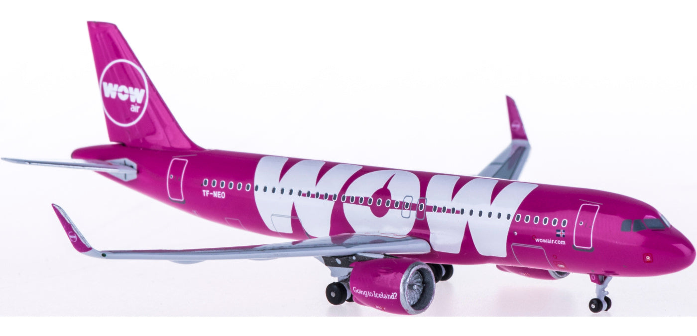 (Rare)1:400 AeroClassics AC4TFNEO WOW air Airbus A320Neo TF-NEO+Free Tractor