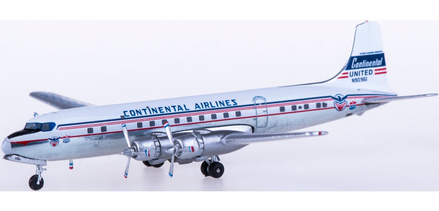 (Rare)1:400 AeroClassics AC419475 Continental Airlines Douglas DC-6 N90961+Free Tractor