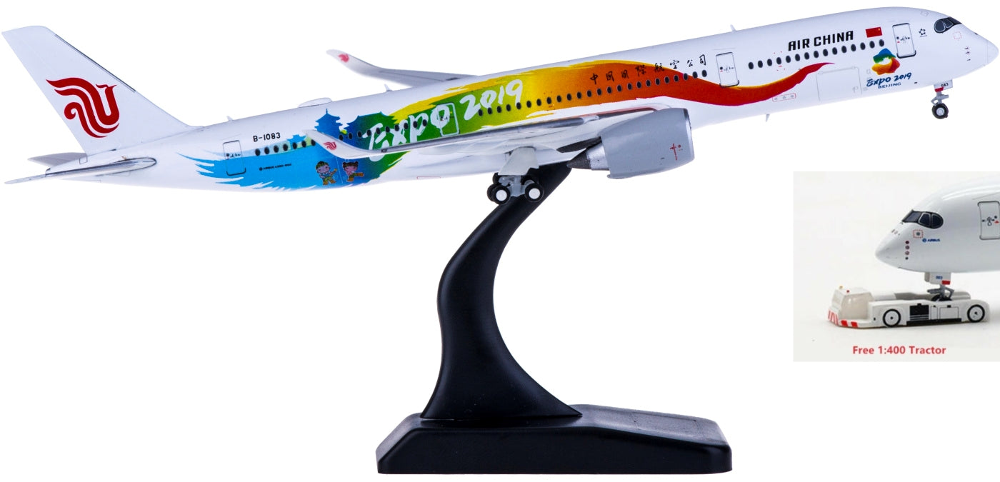 1:400 JC Wings XX4058 Air China Airbus A350-900 B-1083 Free Tractor+Stand