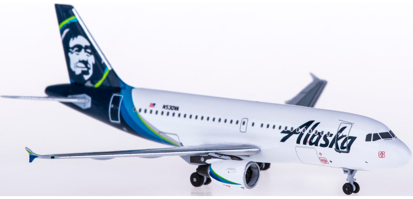 (Rare)1:400 AeroClassics AC419530 Alaska Airlines Airbus A319 N530VA+Free Tractor