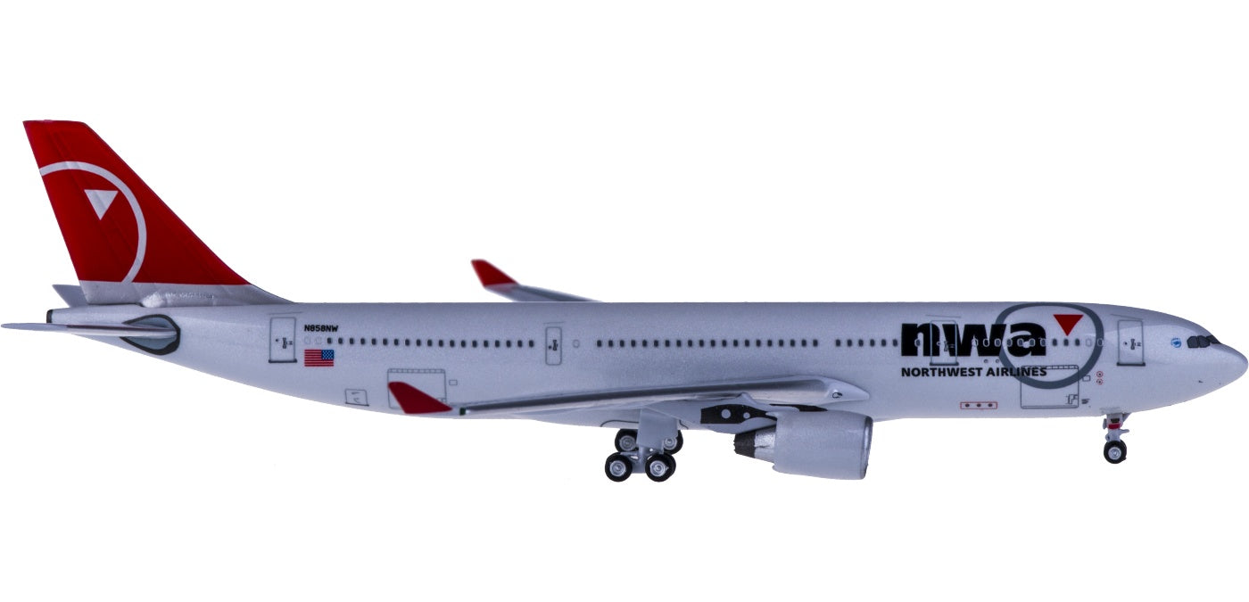 (Rare)1:400 AeroClassics AC4N858NW Northwest Airlines Airbus A330-200 N858NW+Free Tractor
