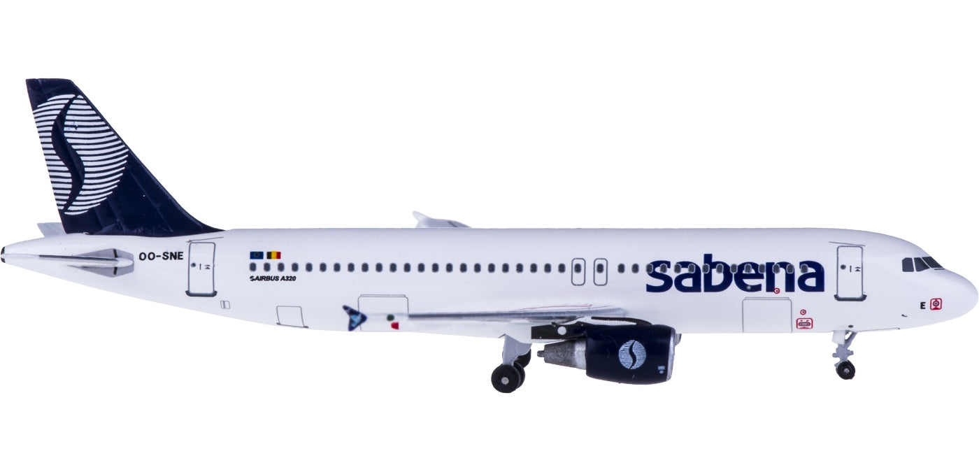 (Rare)1:400 AeroClassics AC4OOSNE Sabena Airbus A320 OO-SNE+Free Tractor