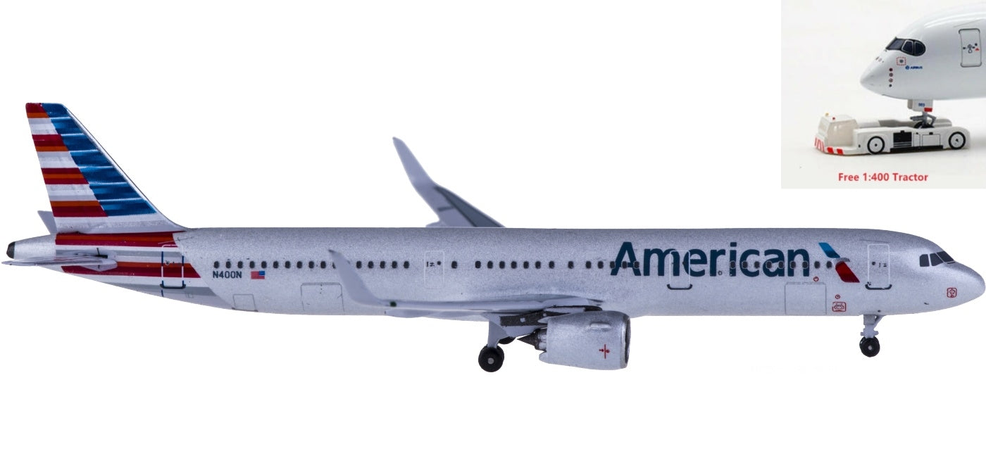 (Rare)1:400 AeroClassics AC4N400AN American Airlines Airbus A321neo N400AN+Free Tractor