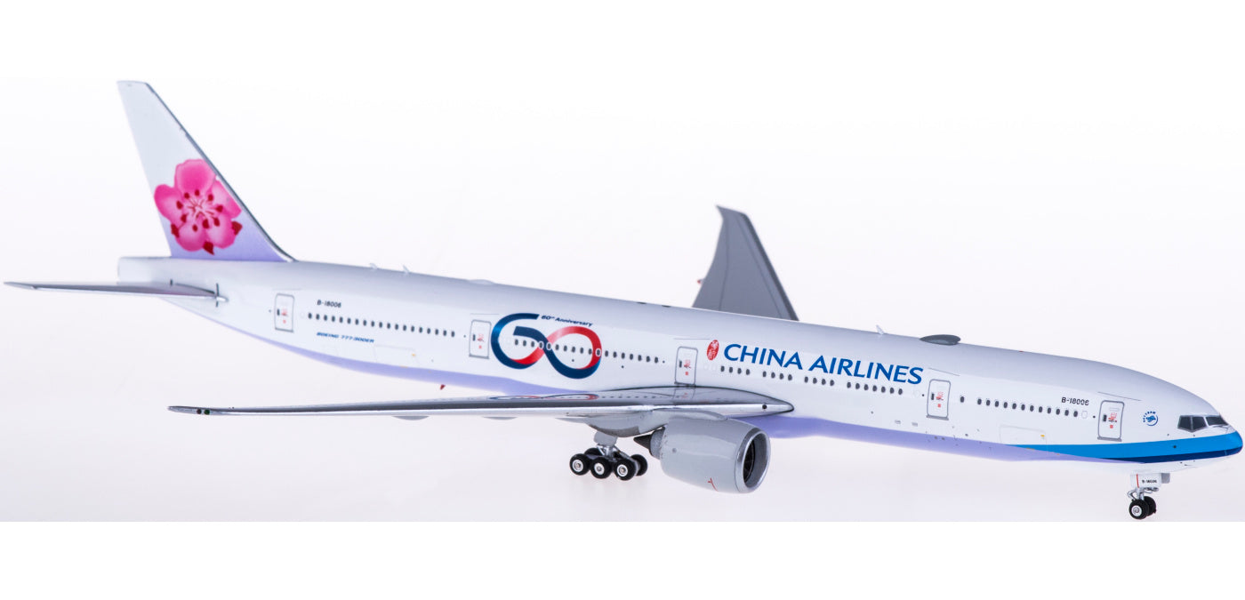 1:400 Phoenix PH04281 China Airlines Boeing 777-300ER B-18006 "60Years" Free Tractor+Stand