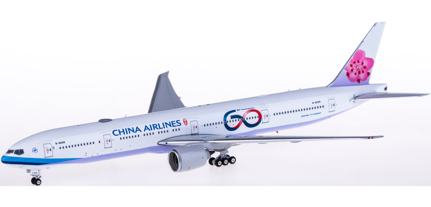 1:400 Phoenix PH04281 China Airlines Boeing 777-300ER B-18006 "60Years" Free Tractor+Stand