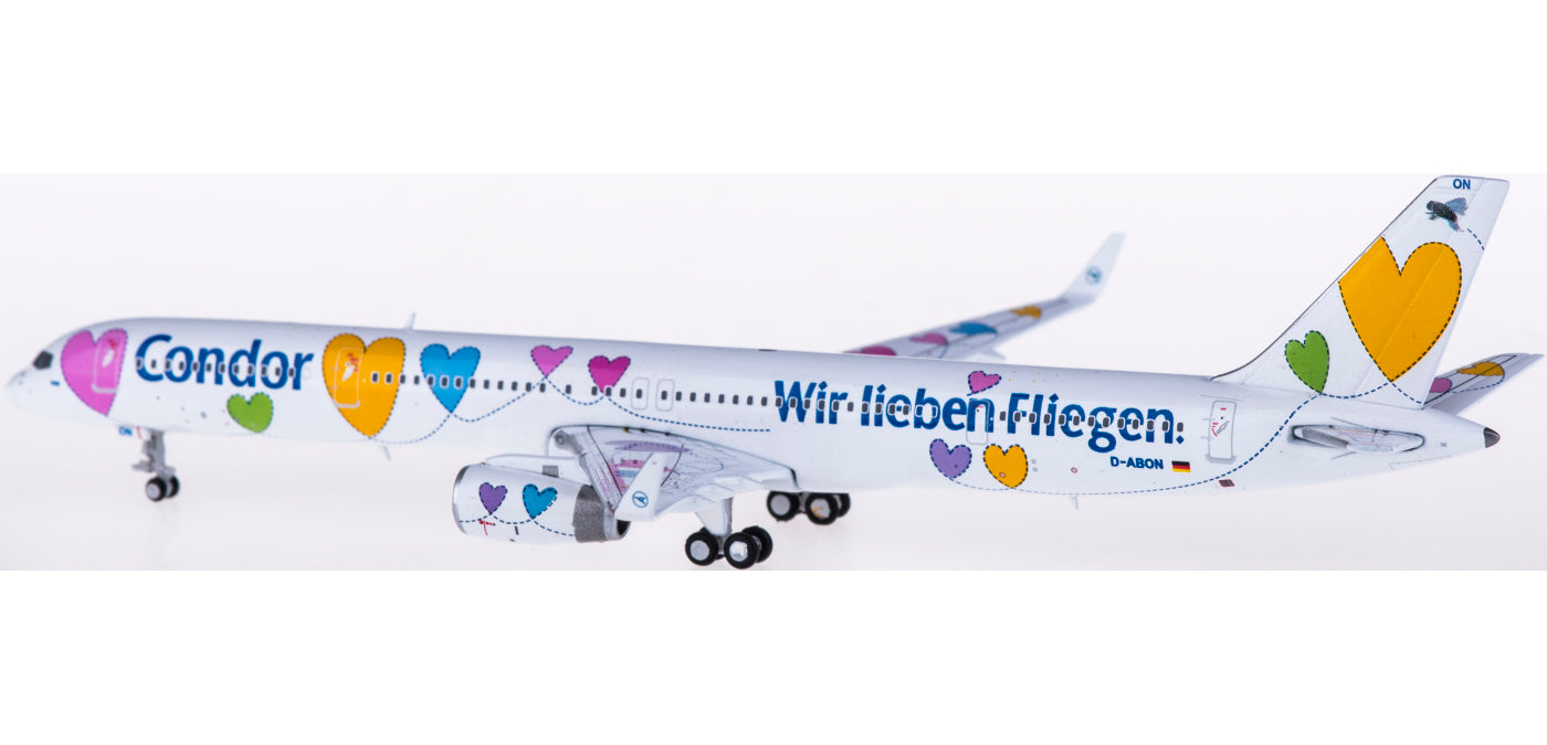 1:400 JC Wings XX4154 Condor Boeing 757-300 D-ABON Aircraft Model Free Tractor+Stand