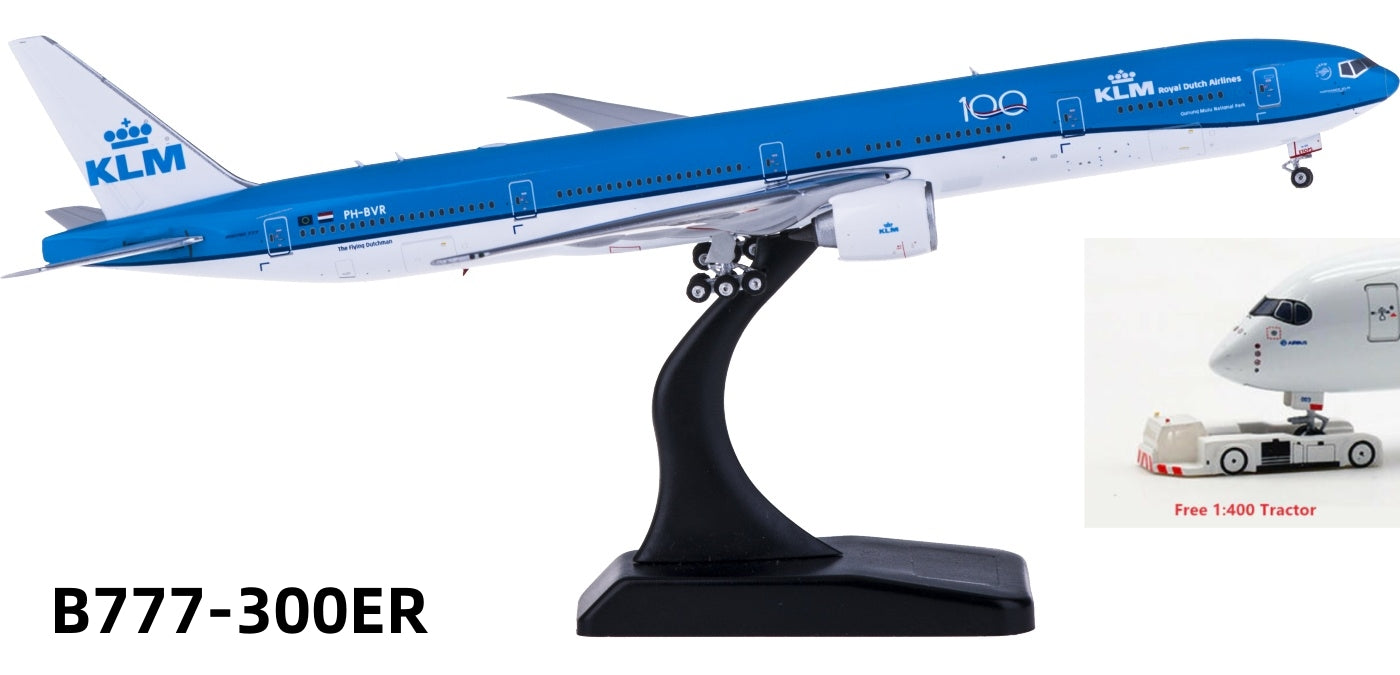 1:400 Phoenix PH11568 KLM Boeing 777-300ER PH-BVR "100Years" Free Tractor+Stand