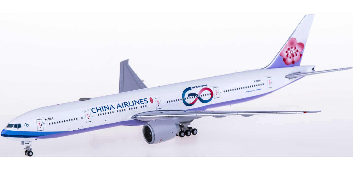 1:400 JC Wings XX4178 China Airlines Boeing 777-300ER B-18006 60Years Free Tractor+Stand