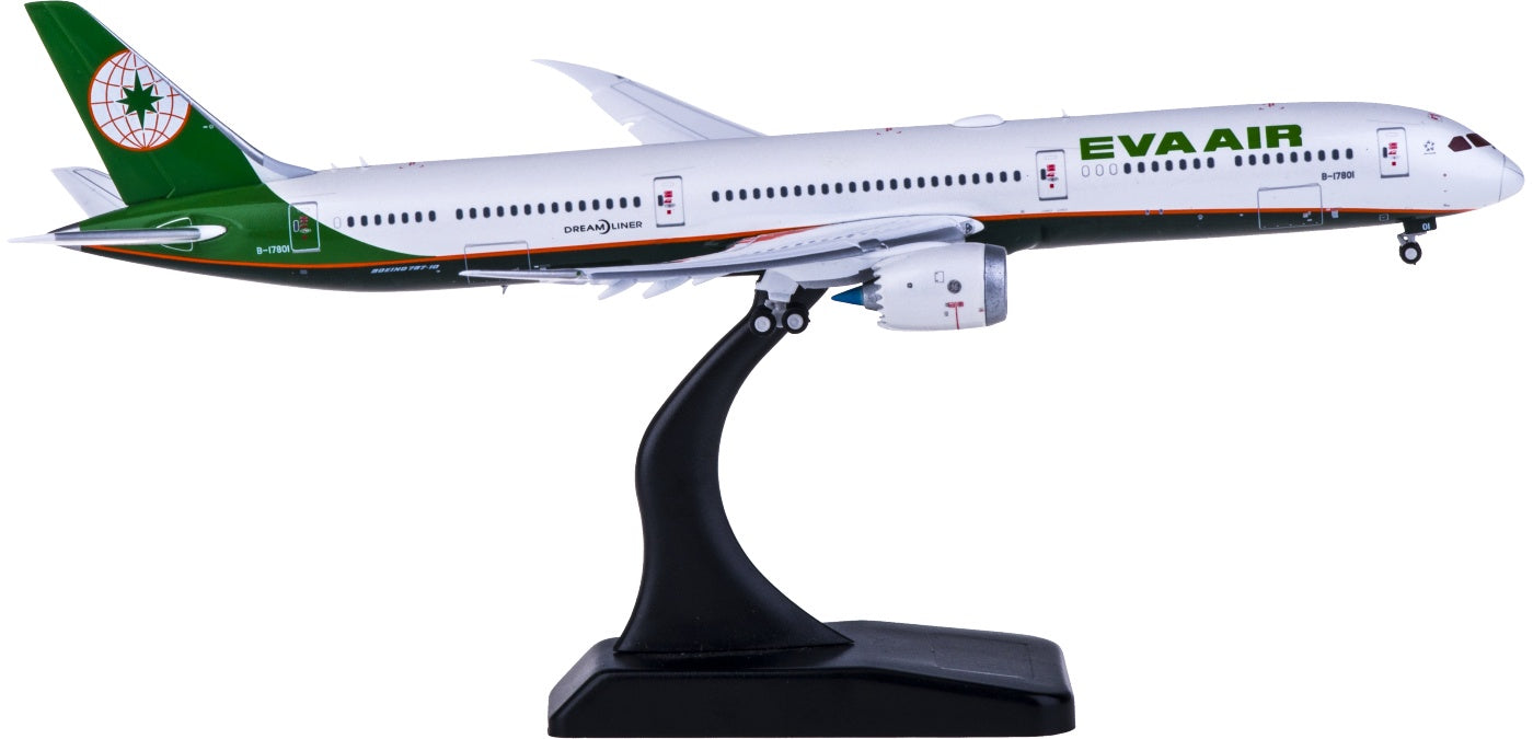 1:400 JC Wings ALB4EVA08A EVA Air Boeing 787-10 B-17801 "Flaps Down" Aircraft Model Free Tractor+Stand
