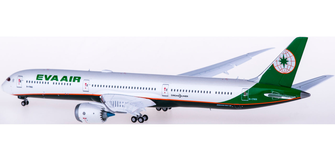 1:400 JC Wings ALB4EVA08A EVA Air Boeing 787-10 B-17801 "Flaps Down" Aircraft Model Free Tractor+Stand