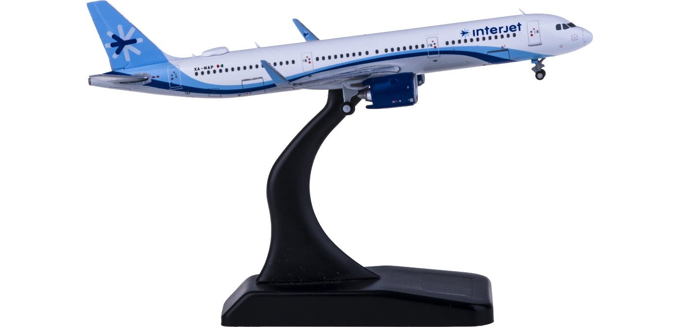 (Rare)1:400 Geminijets GJAIJ1884 Interjet Airbus A321neo XA-MAP Free Tractor+Stand