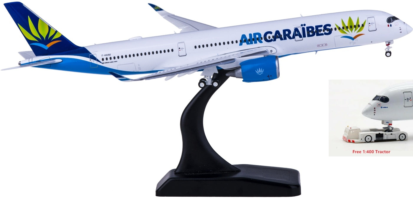 1:400 JC Wings LH4044A Air Caraibes Airbus A350-900 F-HHAV "Flaps Down"Free Tractor+Stand