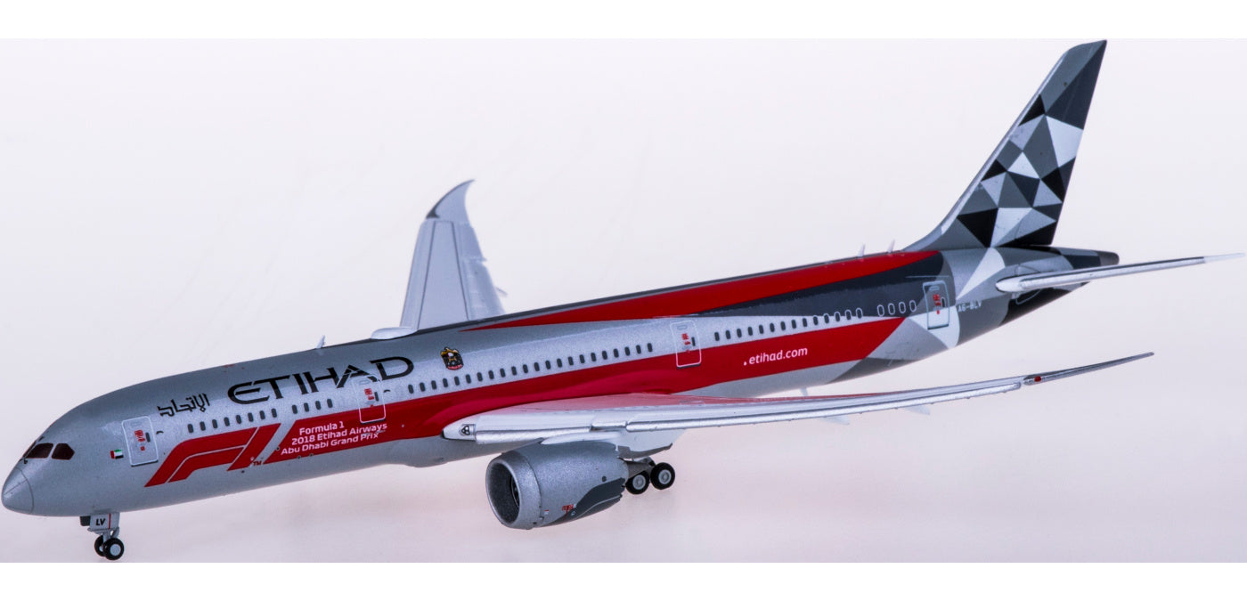 1:400 JC Wings EW4789002A Etihad Airways Boeing 787-9 Dreamliner A6-BLV F1 "Flaps Down" Free Tractor+Stand