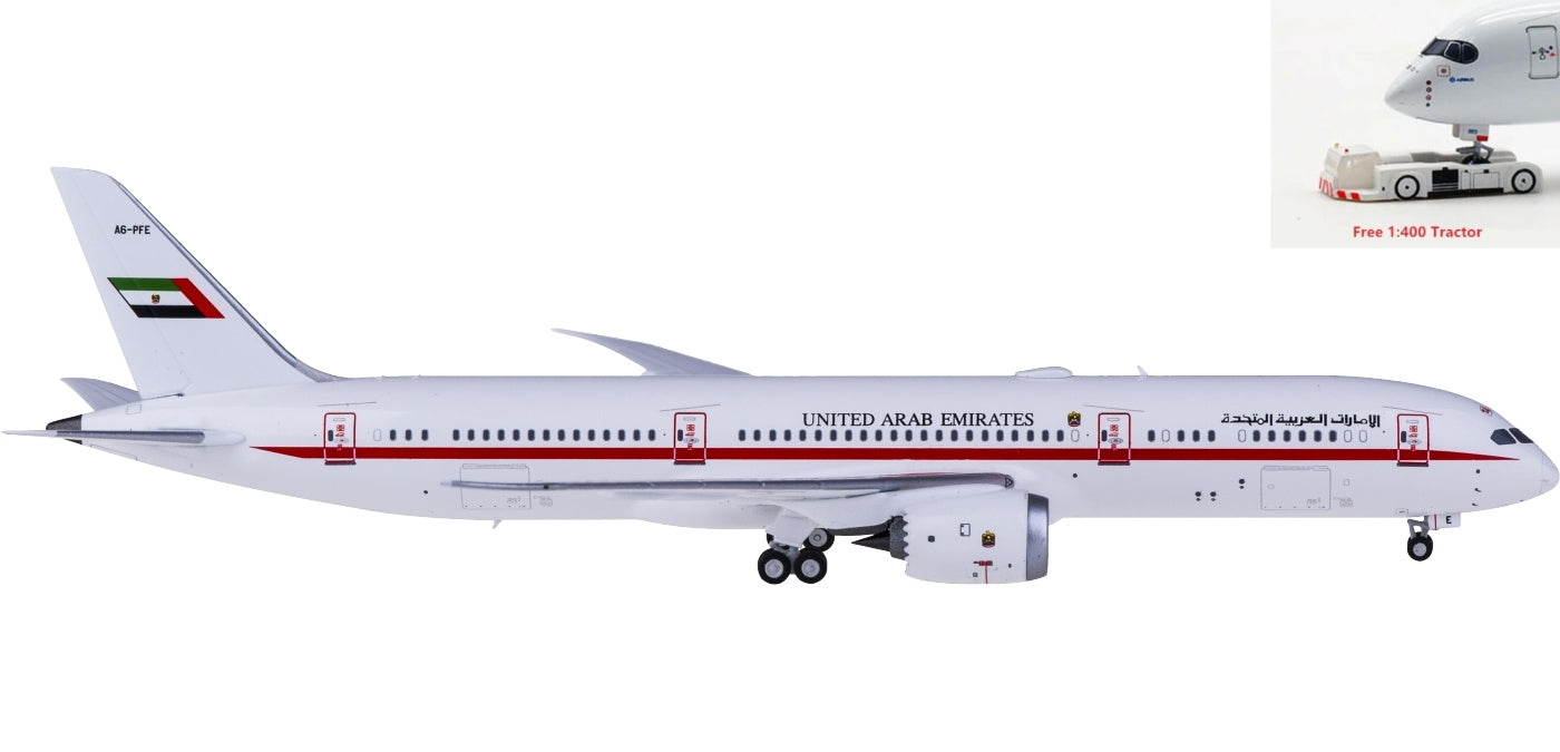 1:400 NG Models NG55042 UAE Presidential Flight Boeing 787-9 A6-PFE+Free Tractor