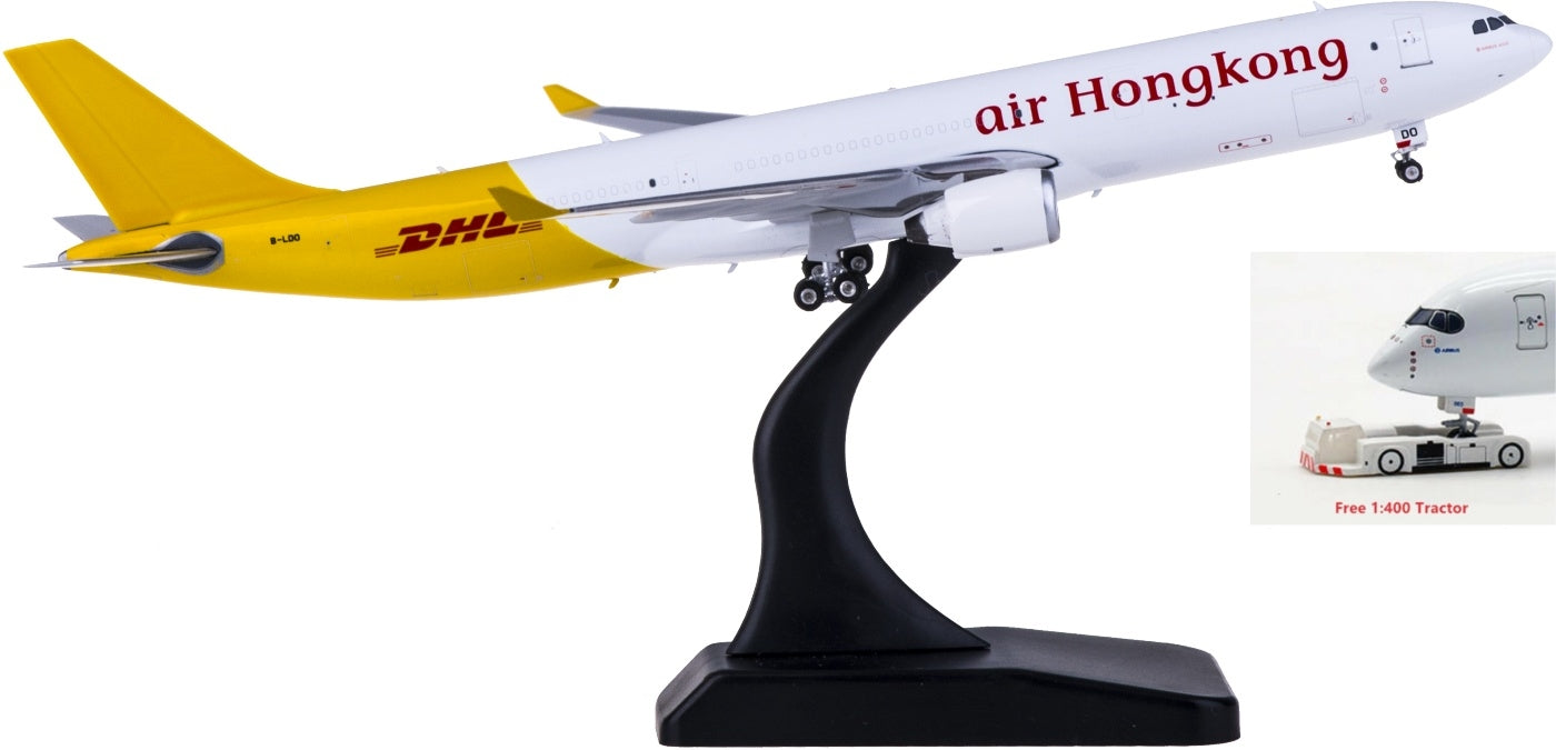 1:400 Phoenix PH04335 Air Hong Kong DHL Airbus A330-300F B-LDO Free Tractor+Stand