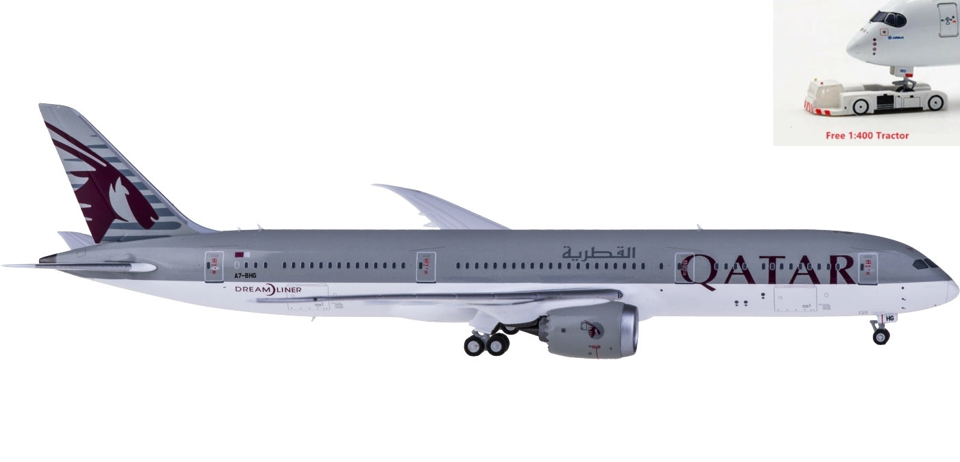 1:400 NG Models NG55050 Qatar Airways Boeing 787-9 Dreamliner A7-BHG+Free Tractor
