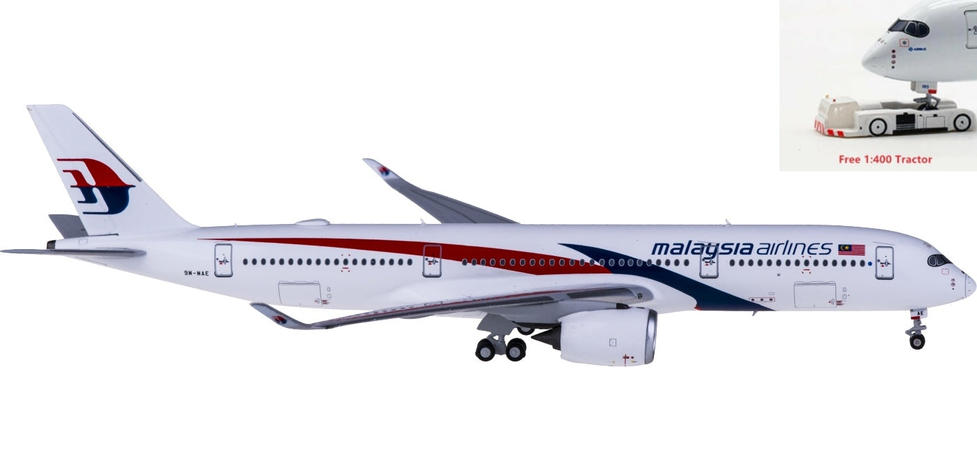 1:400 NG Models NG39003 Malaysia Airlines Airbus A350-900 9M-MAE+Free Tractor