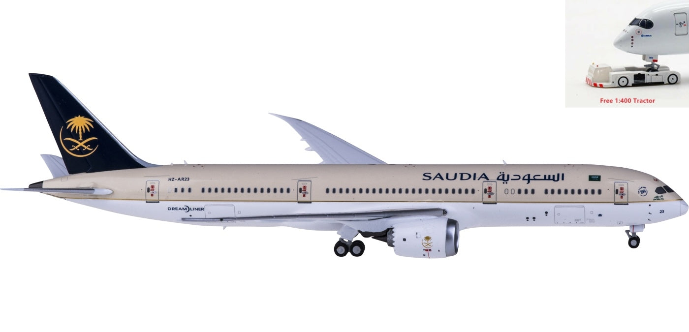 1:400 NG Models NG55059 Saudia Boeing 787-9 HZ-AR23+Free Tractor