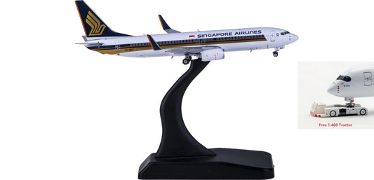 1:400 Phoenix PH04363 Singapore Airlines Boeing 737-800 9V-MGA Free Tractor+Stand