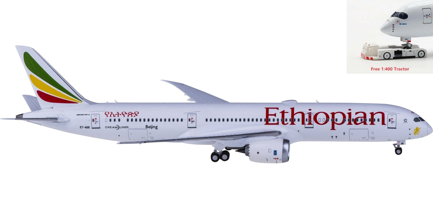 1:400 NG ModelsNG55061 Ethiopian Airlines Boeing 787-9 ET-AUO+Free Tractor