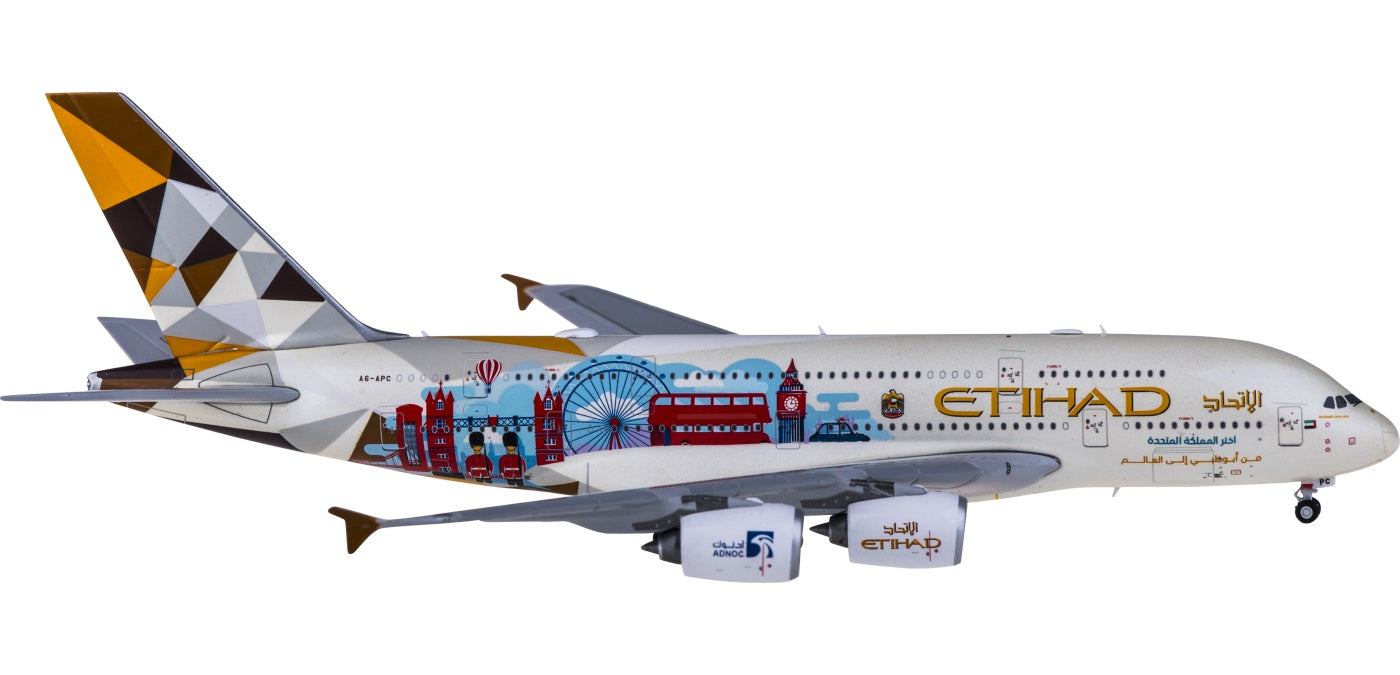 1:400 JC Wings XX4254 Etihad Airways Airbus A380 A6-APC Choose the United Kingdom Aircraft Model+Free Tractor