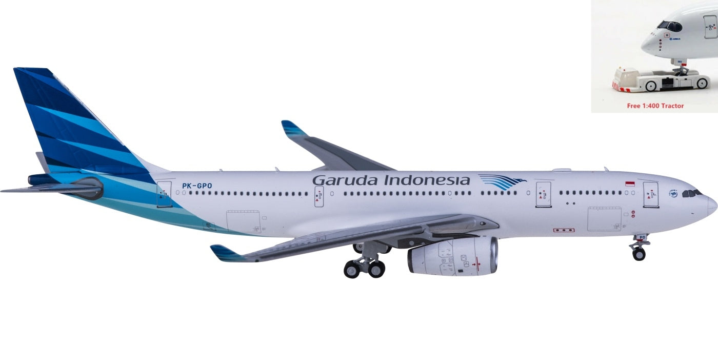 1:400 NG Models NG61025 Garuda Indonesia Airbus A330-200 PK-GPO+Free Tractor