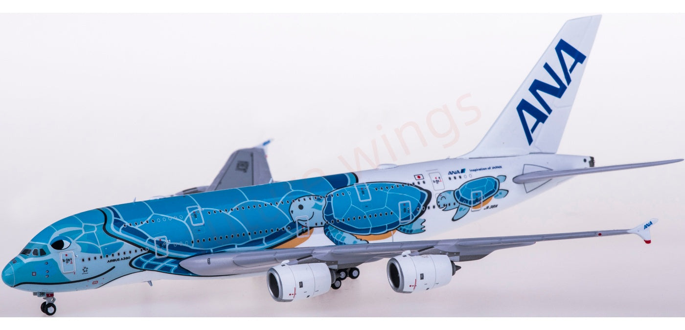 1:400 JC Wings EW4388006 ANA Airbus A380 JA381A Lani Aircraft Model+Free Tractor