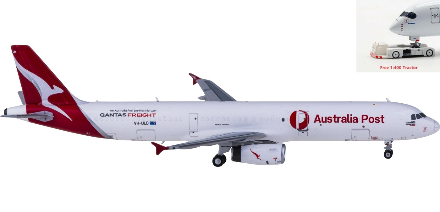 1:400 NG Models NG13022 Qantas Freight Airbus A321P2F VH-ULD +Free Tractor