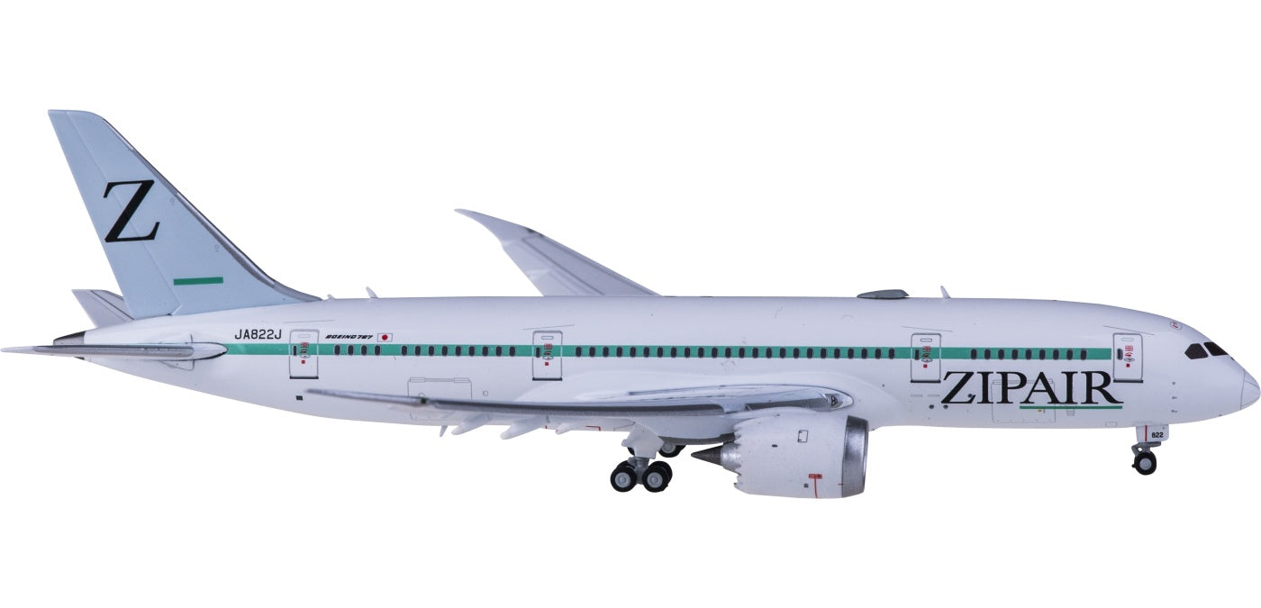 1:400 JC Wings EW4788004A ZIPAIR Boeing 787-8 JA822J "Flaps Down" Aircraft Model+Free Tractor