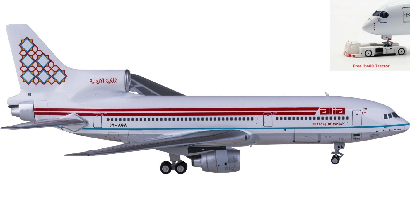 1:400 NG Models NG35015 Royal Jordanian Airlines Lockheed L-1011-500 JY-AGA+Free Tractor