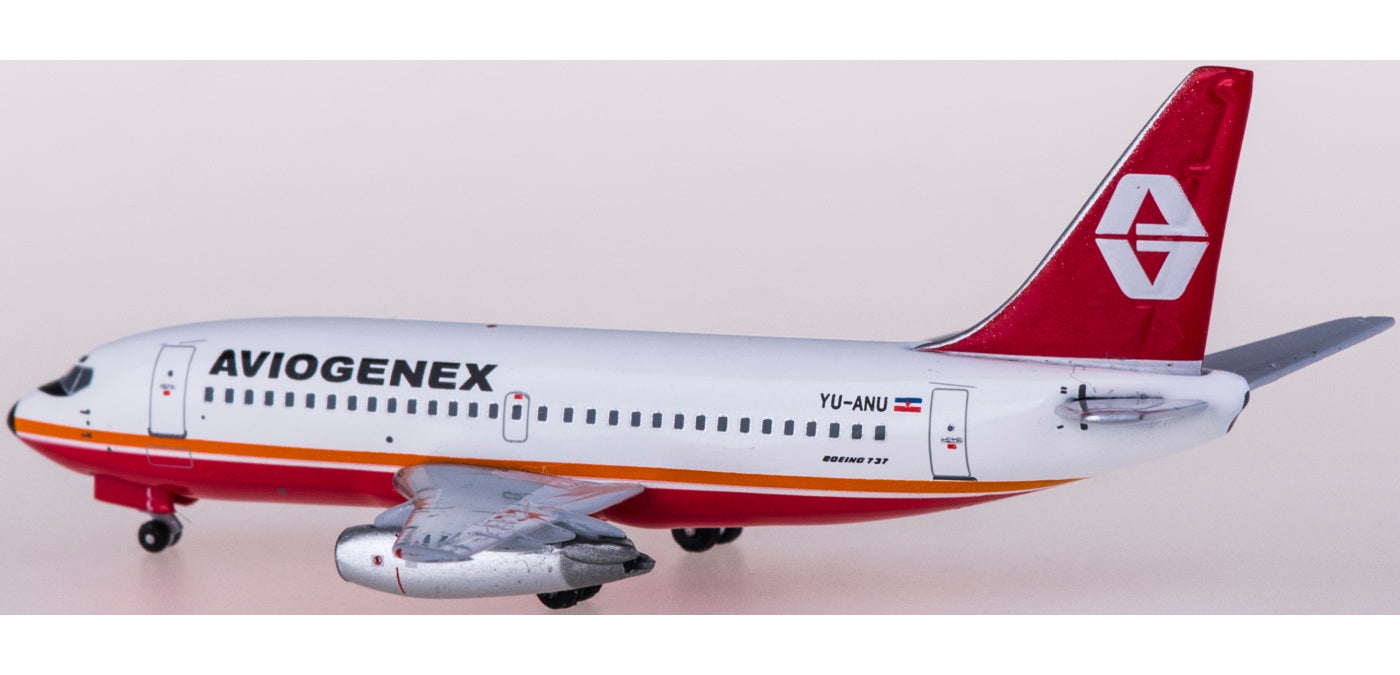 1:400 AeroClassics AC419937 Aviogenex Boeing 737-200 YU-ANU Aircraft Model+Free Tractor