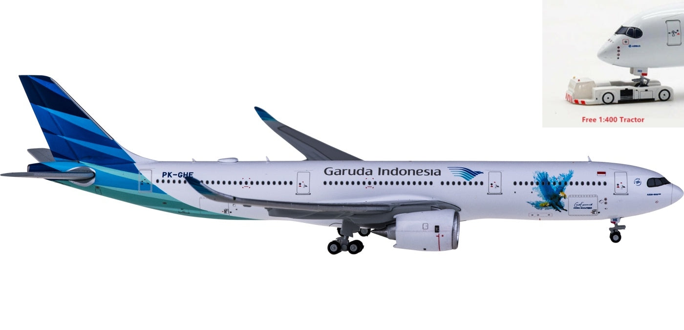 1:400 JC Wings XX4484 Garuda Indonesia Airbus A330-900neo PK-GHE+Free Tractor