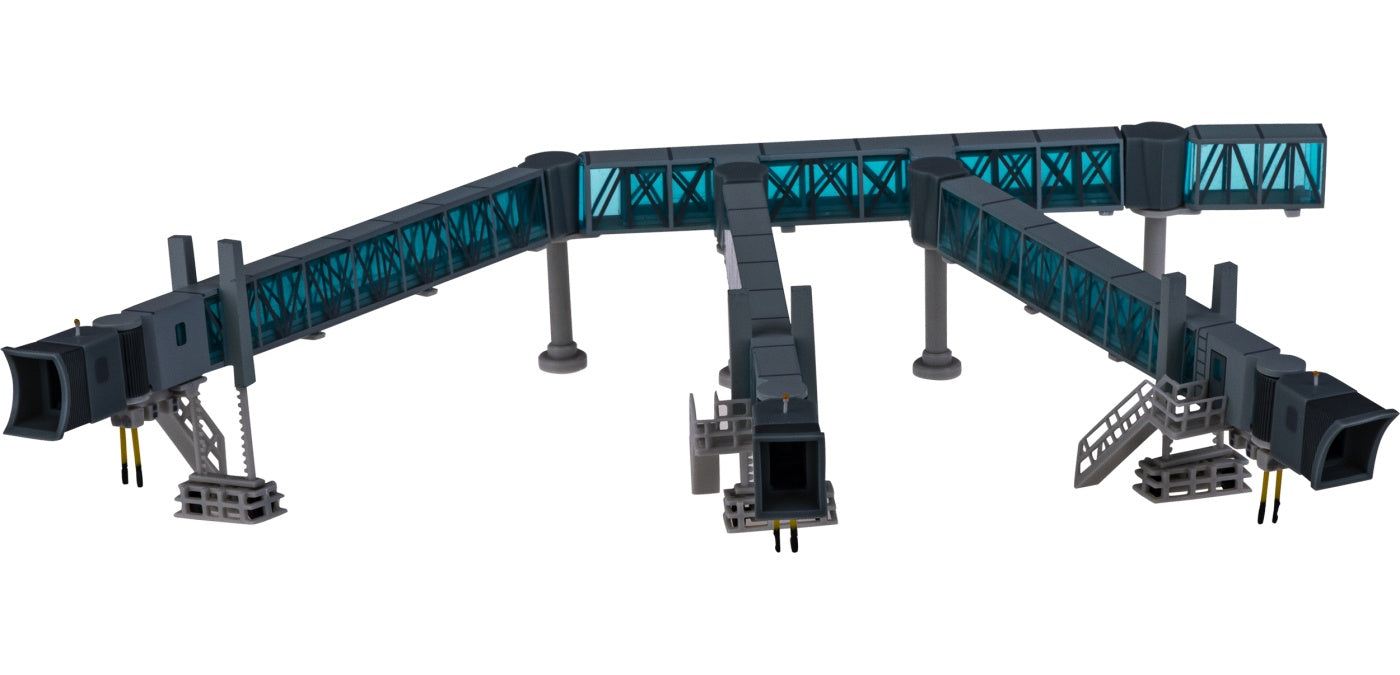 1:200 JC Wings LH2278 Airport Passenger Bridge (For A380 Aircraft) Blue