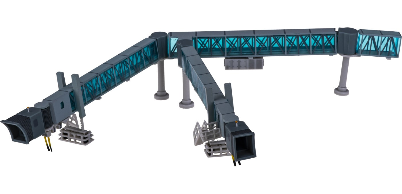 1:200 JC Wings LH2280 Airport Passenger Bridge (For Wide Body Aircraft) Blue