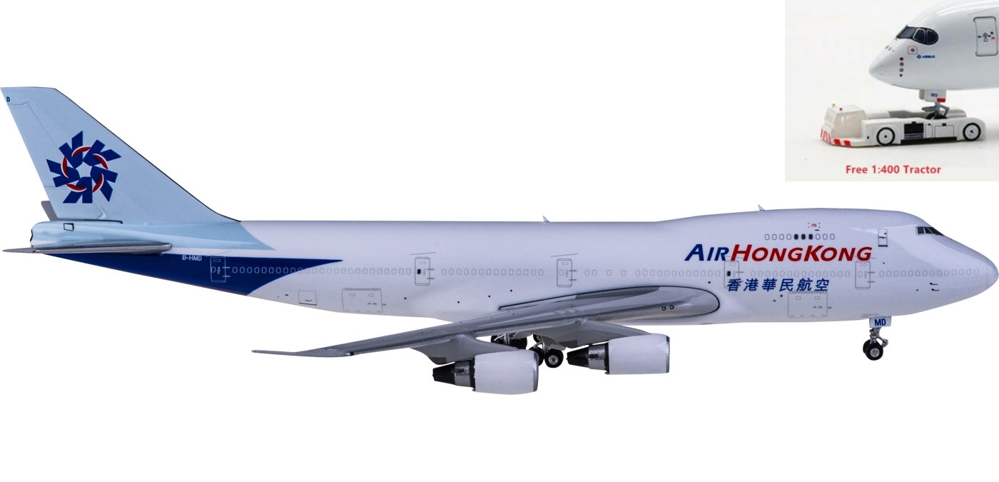 1:400 Phoenix PH04393 Air Hong Kong Cargo Boeing 747-200 B-HMD+Free Tractor