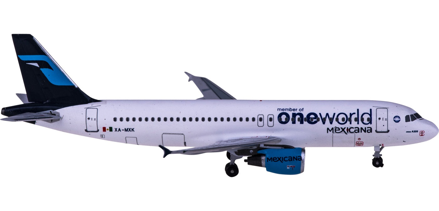 1:400 AeroClassics AC411024 Mexicana Airbus A320 XA-MXK "ONE WORLD" Aircraft Model+Free Tractor