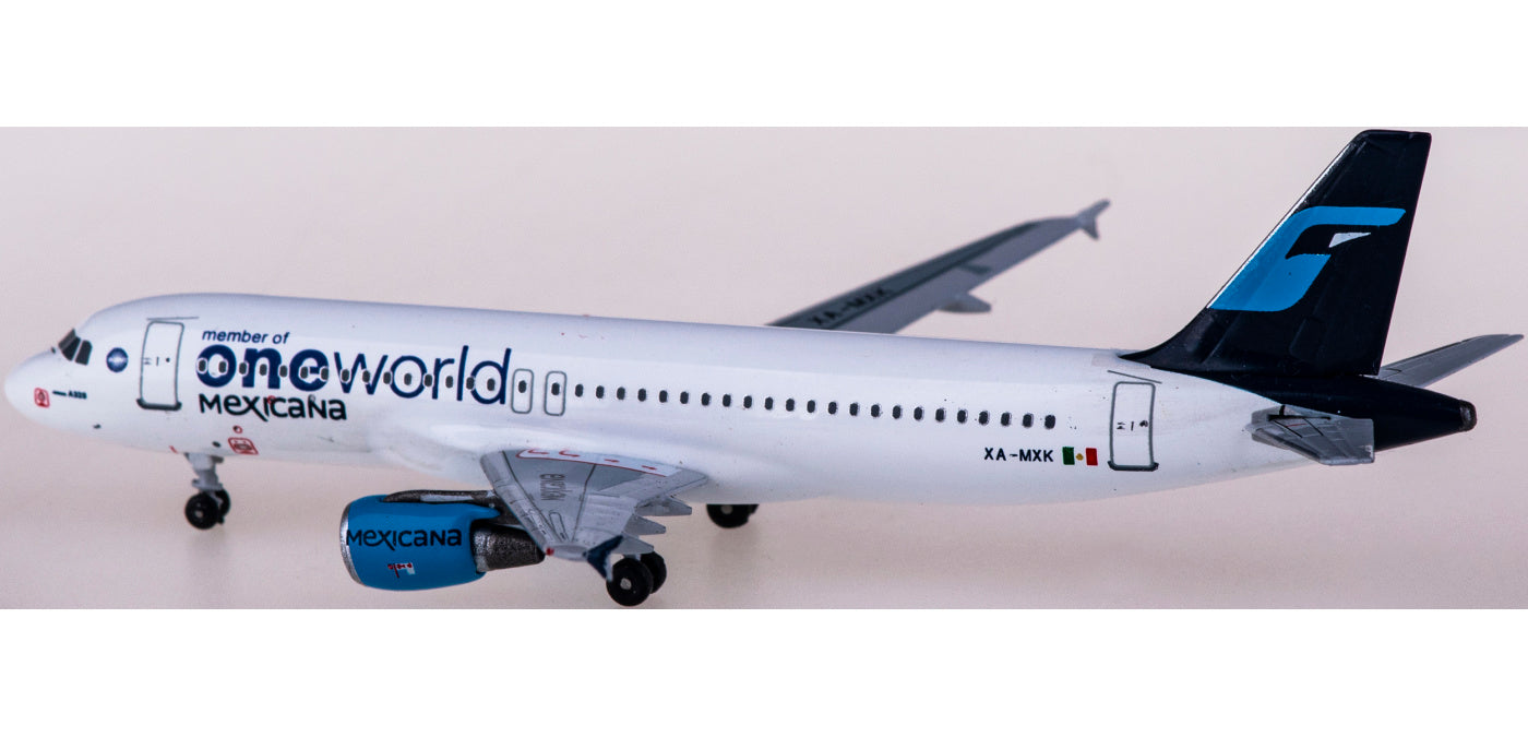 1:400 AeroClassics AC411024 Mexicana Airbus A320 XA-MXK "ONE WORLD" Aircraft Model+Free Tractor