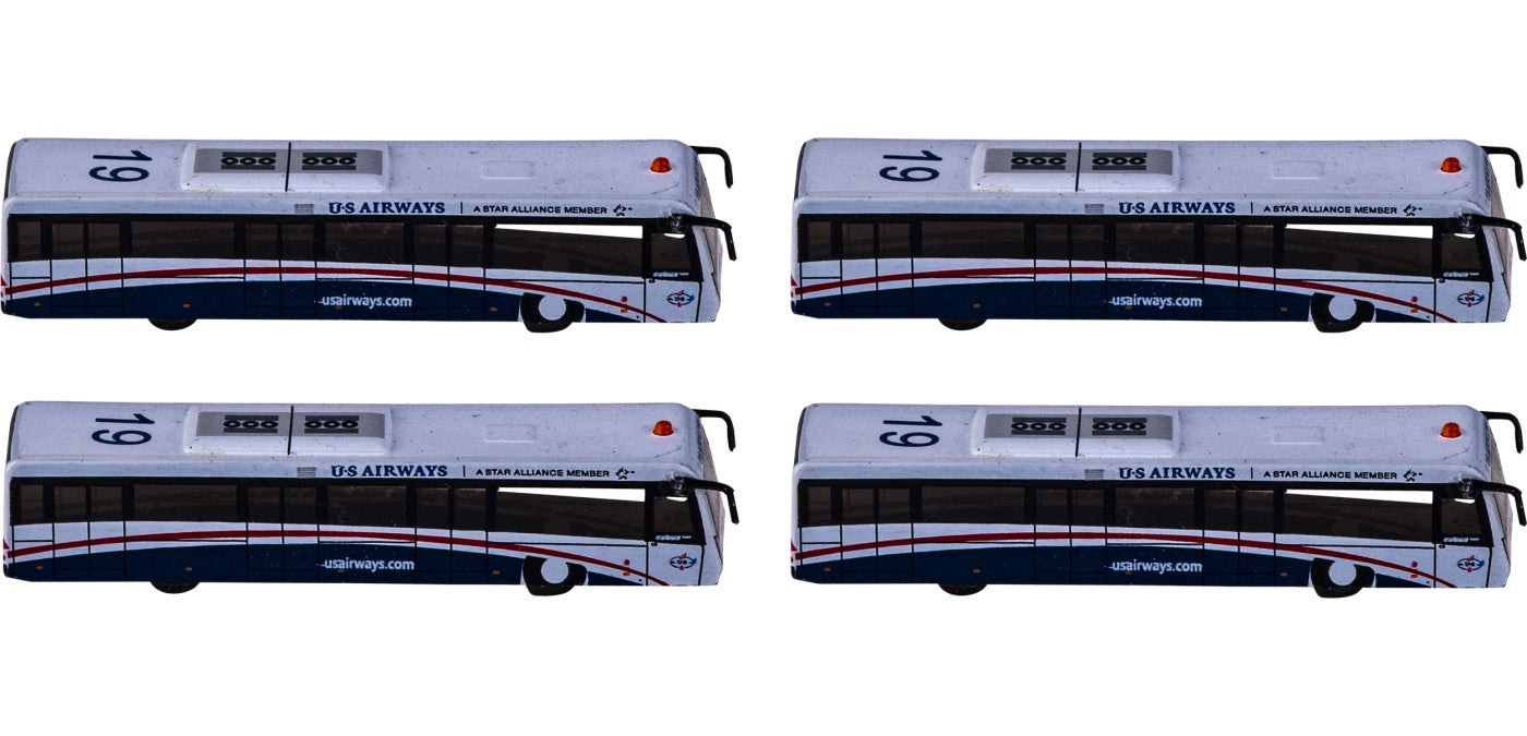 1:400 Fantasy Wings AA4026 US Airways Airport Passenger Bus (4in1 Set)