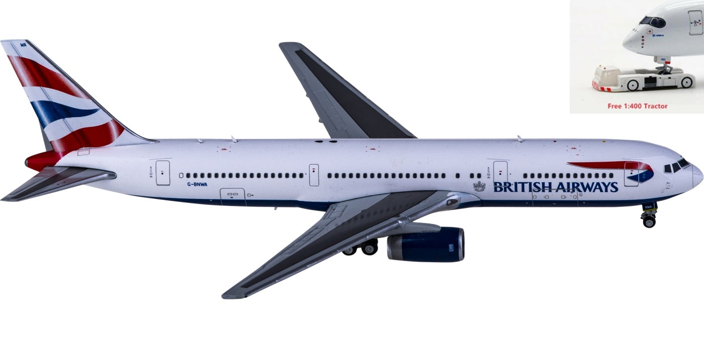 1:400 JC Wings XX4155 British Airways Boeing 767-300ER G-BNWA+Free Tractor