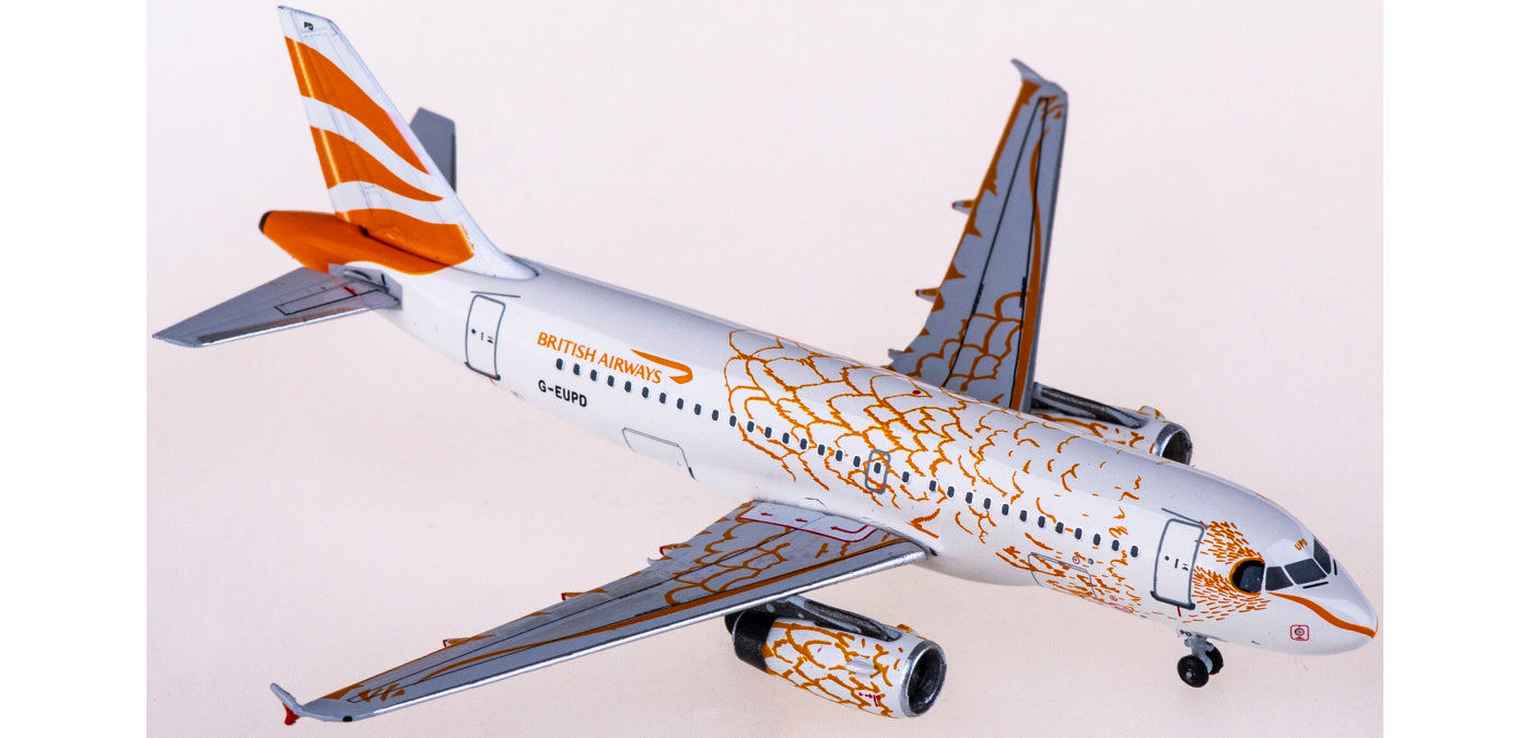1:400 AeroClassics ARD42102 British Airways Airbus A319 G-EUPD Aircraft Model+Free Tractor